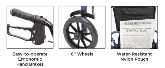 Proactive Medical | Protekt Rollator, Aluminum (PU Seat) | RLADAL6