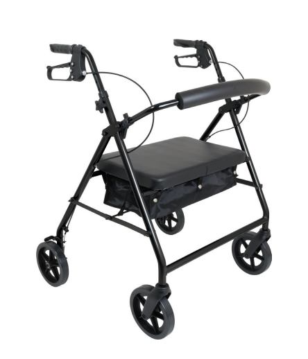 Proactive Medical | Protekt Rollator, Bariatric Steel, 500lb Capacity - Black | RLBAST-BLK Proactive Medical | Protekt Rollator, Bariatric Steel, 500lb Capacity - Black | RLBAST-BLK