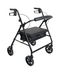 Proactive Medical | Protekt Rollator, Bariatric Steel, 500lb Capacity - Black | RLBAST-BLK