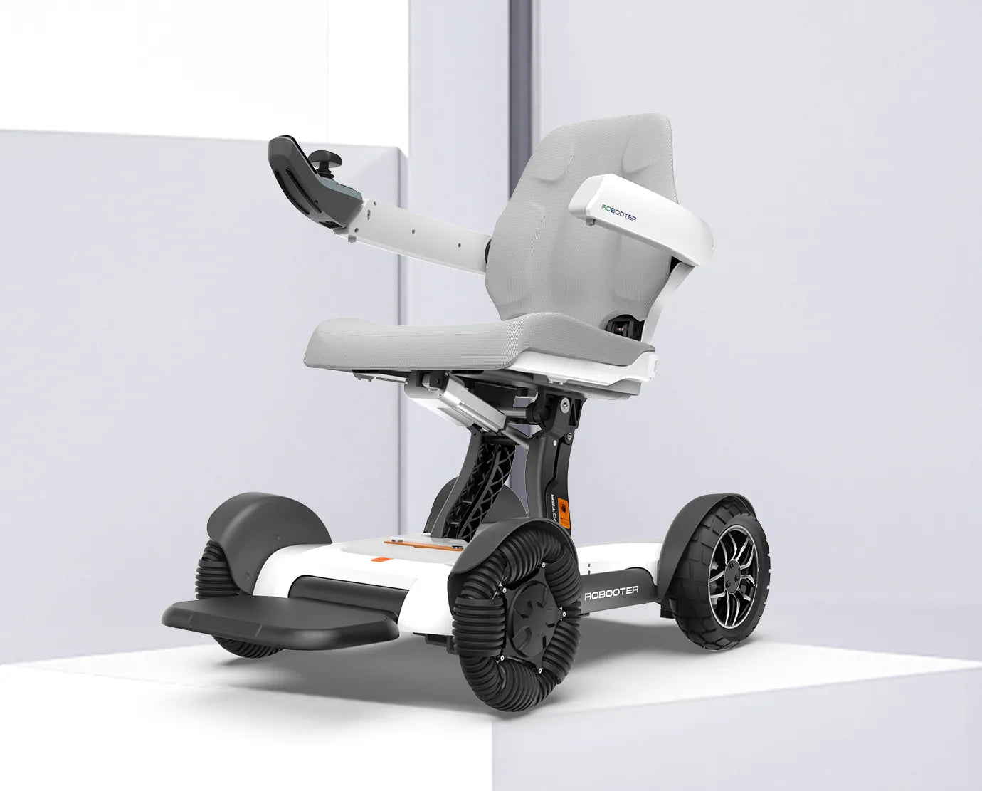 Robooter X40 - Electric Wheelchair -Automatic Folding, Installation-Free, APP/Joystick Control, Powerful Dual Motor -White Robooter X40 - Electric Wheelchair -Automatic Folding, Installation-Free, APP/Joystick Control, Powerful Dual Motor -White