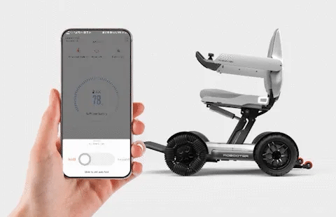 Robooter X40 - Electric Wheelchair -Automatic Folding, Installation-Free, APP/Joystick Control, Powerful Dual Motor -White Robooter X40 - Electric Wheelchair -Automatic Folding, Installation-Free, APP/Joystick Control, Powerful Dual Motor -White