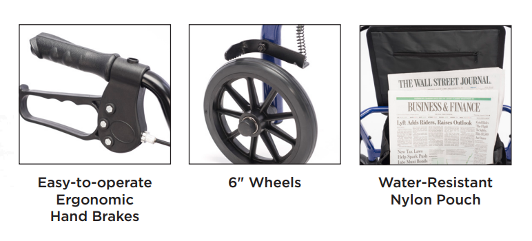 Proactive Medical | Protekt Rollator Steel | RLADST6 Proactive Medical | Protekt Rollator Steel | RLADST6