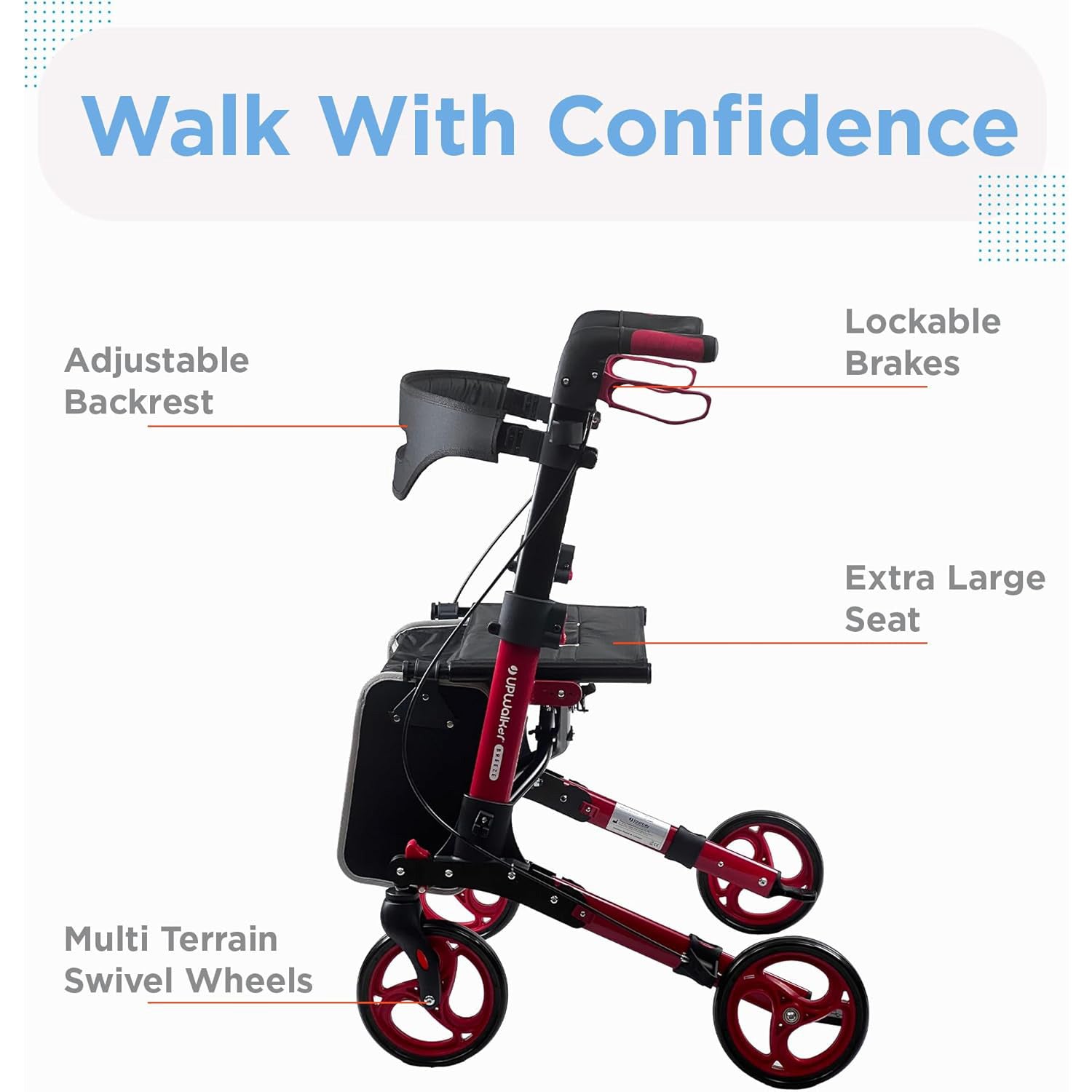 UPWalker - UPWalker® Breeze Rollator Walker UPWalker - UPWalker® Breeze Rollator Walker