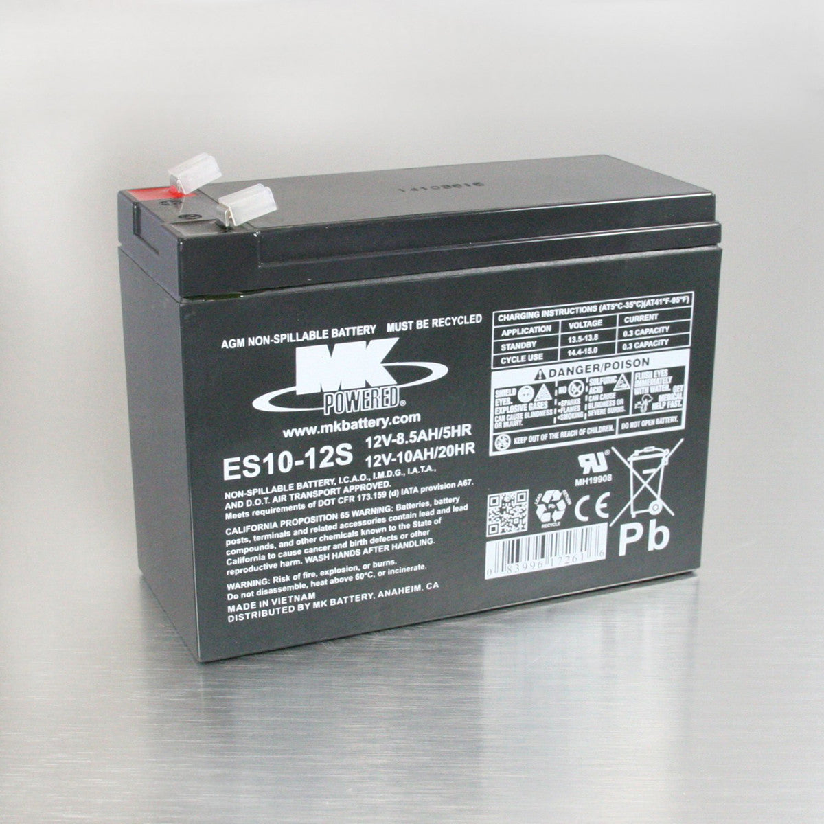 MK - Battery 12v 10ah Sealed Rechargeable - ES10-12S MK - Battery 12v 10ah Sealed Rechargeable - ES10-12S