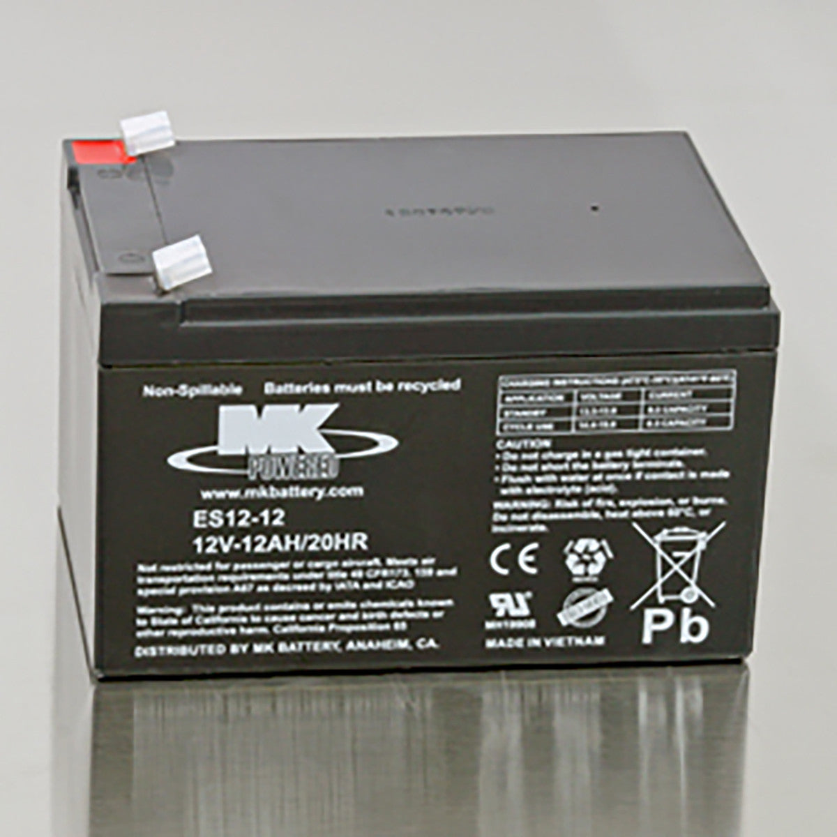 MK - Battery 12v 12ah Sealed Rechargeable - ES12-12 MK - Battery 12v 12ah Sealed Rechargeable - ES12-12