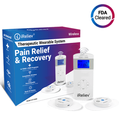 iReliev | Premium TENS + EMS Therapeutic Wearable System | ET-5050 iReliev | Premium TENS + EMS Therapeutic Wearable System | ET-5050