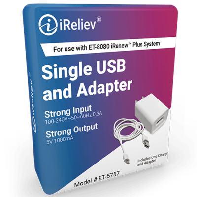 iReliev Single USB & Adapter | ET-5757 iReliev Single USB & Adapter | ET-5757