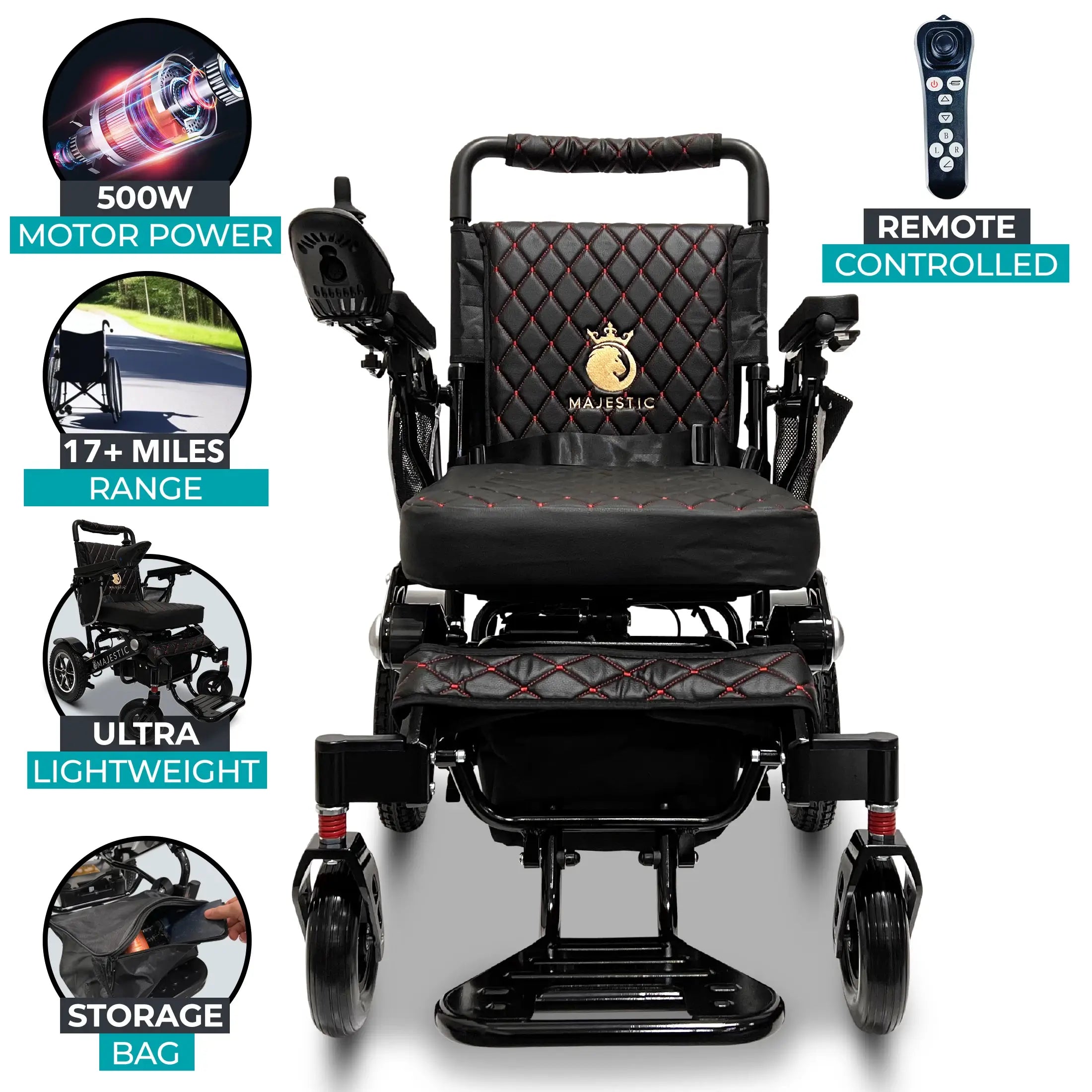 MAJESTIC IQ-7000 Auto Folding Remote Controlled Electric Wheelchair | IQ-7000 MAJESTIC IQ-7000 Auto Folding Remote Controlled Electric Wheelchair | IQ-7000