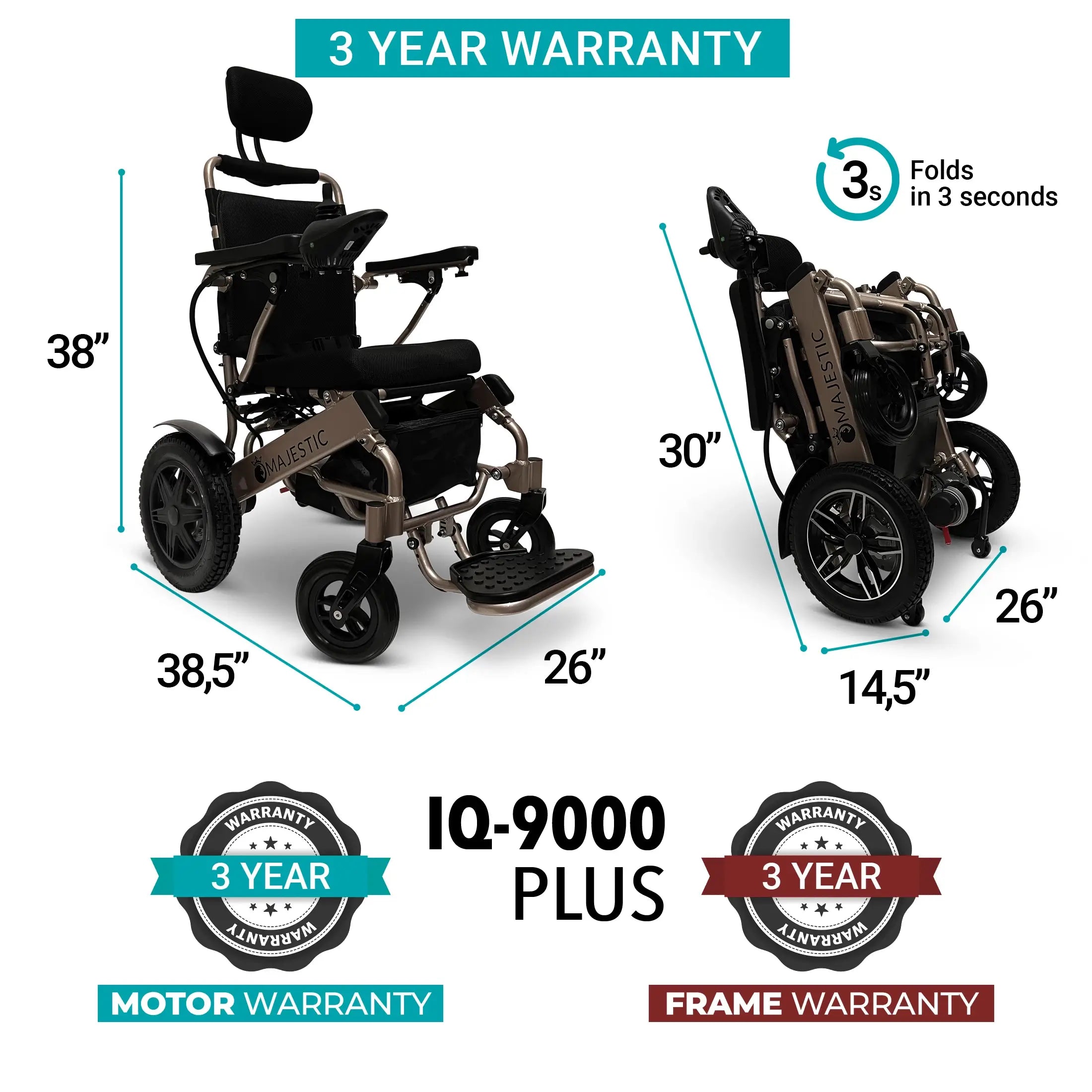 MAJESTIC | IQ-9000 Remote Controlled Lightweight Electric Wheelchair | IQ-9000 MAJESTIC | IQ-9000 Remote Controlled Lightweight Electric Wheelchair | IQ-9000