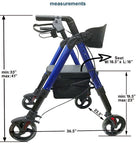 Inno Health | Aluminum Folding Bariatric Rollator with 400 lbs. Weight Capacity | MOBB-AFR026 Inno Health | Aluminum Folding Bariatric Rollator with 400 lbs. Weight Capacity | MOBB-AFR026