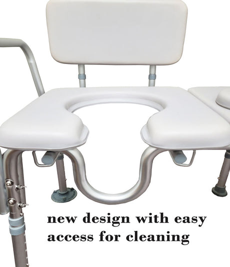 Inno Health | Padded Transfer Commode Chair with 300lbs. Weight Capacity | MOBB-PTCC001 Inno Health | Padded Transfer Commode Chair with 300lbs. Weight Capacity | MOBB-PTCC001