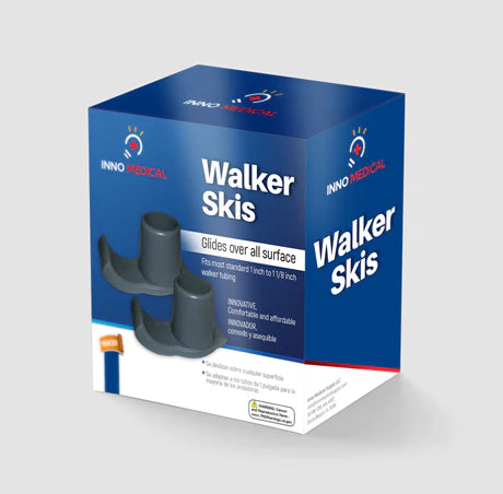 INNO | Walker Ski Glides for Indoor and Outdoor Surfaces | IN-SKI GREY