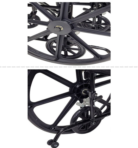 Inno Health | 18" Aluminum Wheelchair/Lightweight Transport Chair Duo | MOBB-AWLTCD Inno Health | 18" Aluminum Wheelchair/Lightweight Transport Chair Duo | MOBB-AWLTCD
