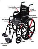 Inno Health | 18" Aluminum Wheelchair/Lightweight Transport Chair Duo | MOBB-AWLTCD Inno Health | 18" Aluminum Wheelchair/Lightweight Transport Chair Duo | MOBB-AWLTCD