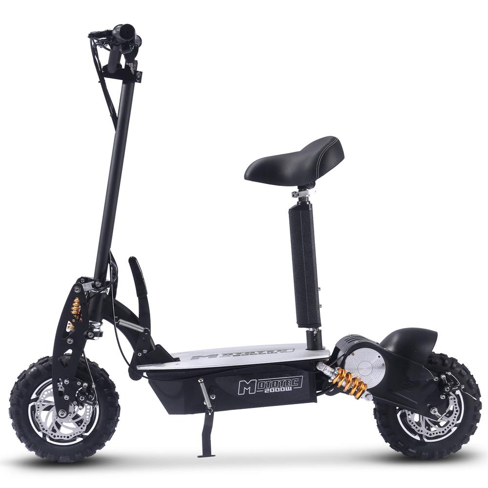MotoTec - 2000w 48v Electric Scooter Black MotoTec - 2000w 48v Electric Scooter Black
