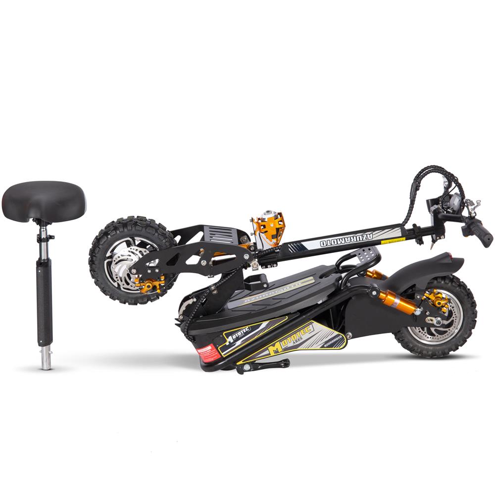 MotoTec - Ares 48v 1600w Electric Scooter Black MotoTec - Ares 48v 1600w Electric Scooter Black