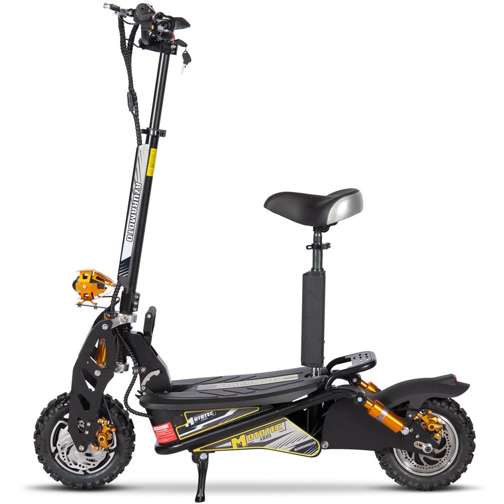 MotoTec - Ares 48v 1600w Electric Scooter Black MotoTec - Ares 48v 1600w Electric Scooter Black