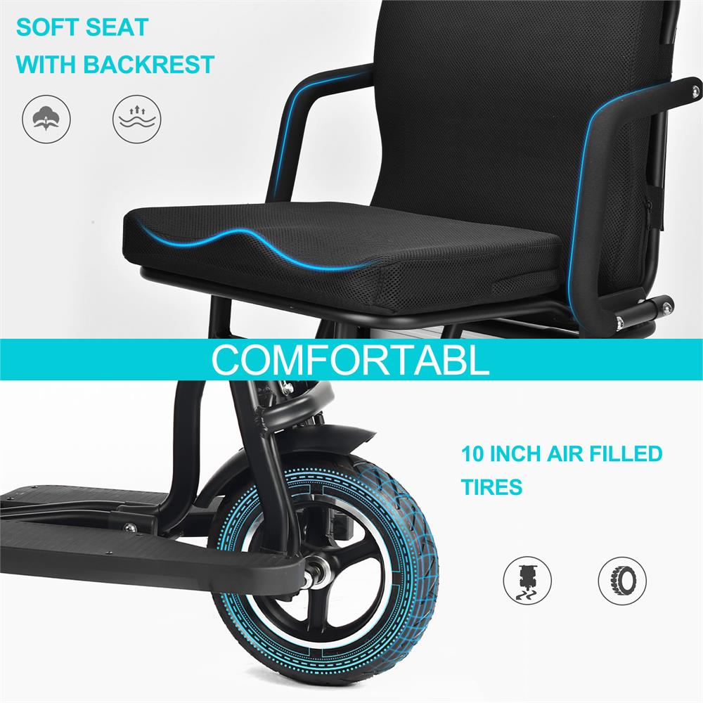 MotoTec - Folding Mobility Electric Trike 48v 700w Dual Motor Lithium Black MotoTec - Folding Mobility Electric Trike 48v 700w Dual Motor Lithium Black