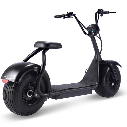 MotoTec - Fat Tire 60v 18ah 2000w Lithium Electric Scooter Black