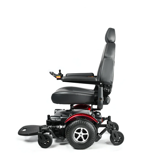Merits - 18"-22" Vision Super w/ Rehab Seat Mid Wheel Bariatric Power Wheelchair P327 - Vision Super