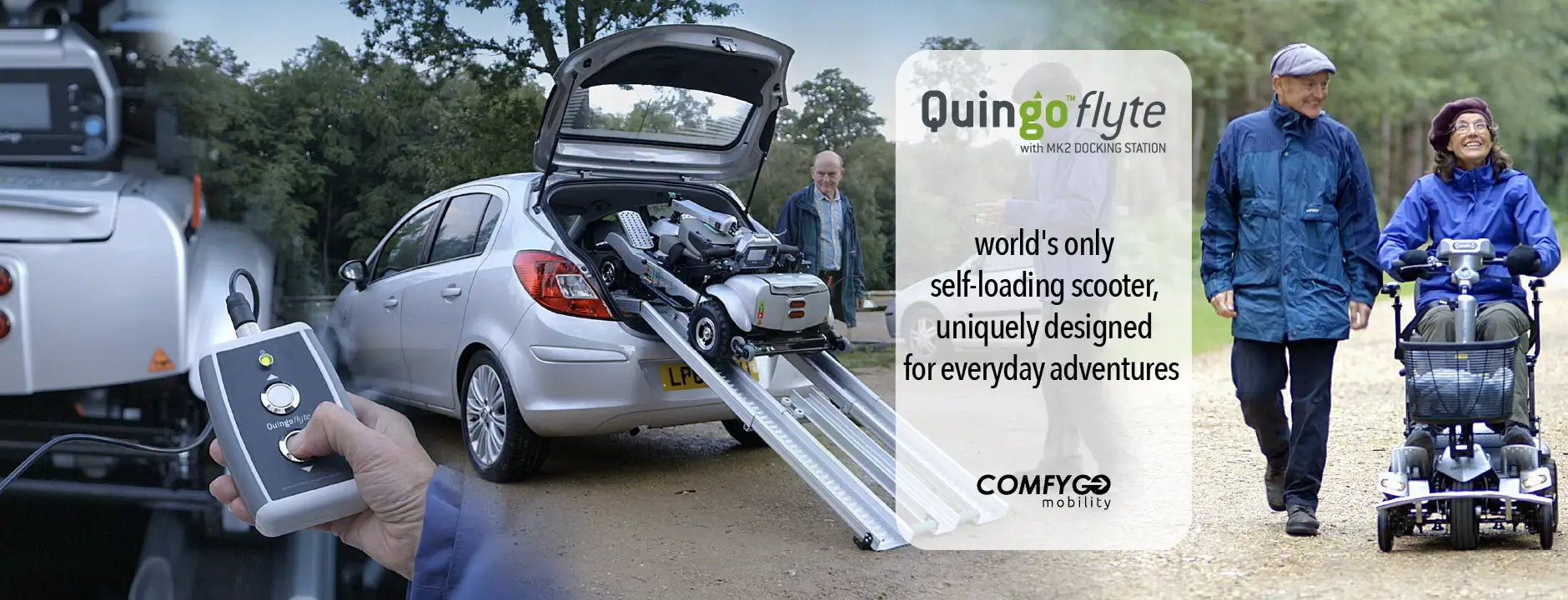 Quingo | Flyte Mobility Scooter With MK2 Self Loading Ramp | Quingo Flyte MK2 Quingo | Flyte Mobility Scooter With MK2 Self Loading Ramp | Quingo Flyte MK2