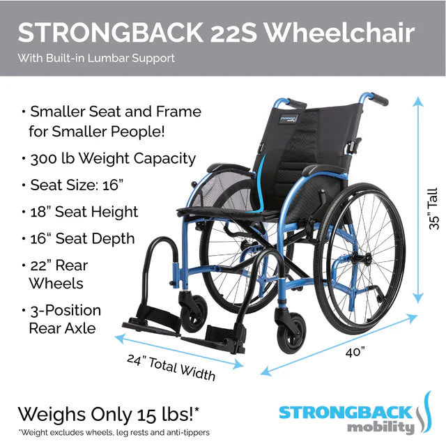 STRONGBACK Comfort Small : 22S Wheelchair STRONGBACK Comfort Small : 22S Wheelchair