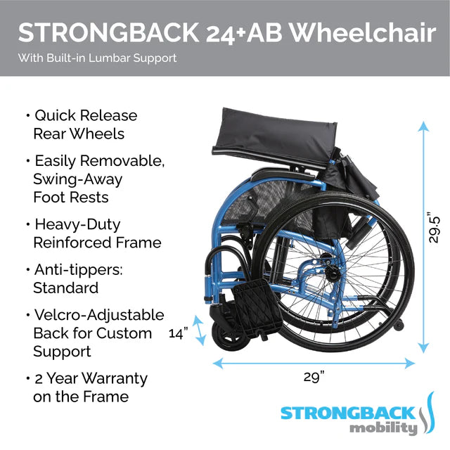 STRONGBACK Comfort : 24+AB Wheelchair STRONGBACK Comfort : 24+AB Wheelchair