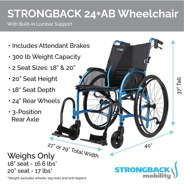 STRONGBACK Comfort : 24+AB Wheelchair STRONGBACK Comfort : 24+AB Wheelchair