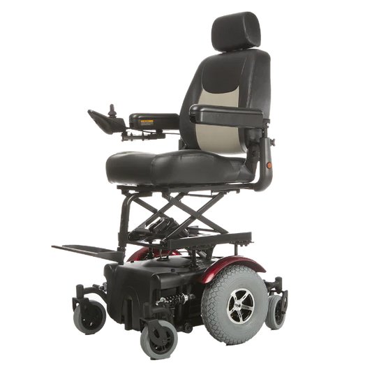 Merits - 22" Vision Super w/ Lift Mid Wheel Bariatric Power Wheelchair P327 - Vision Super