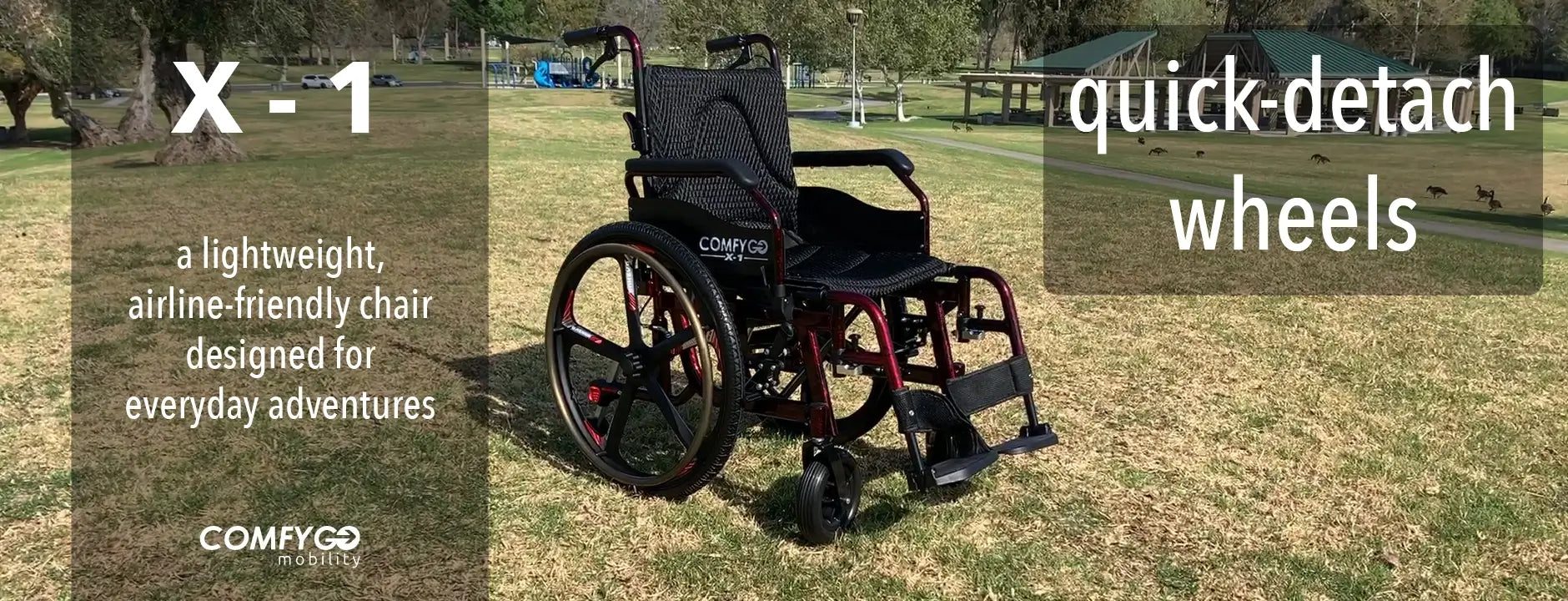 COMFYGO | X-1 ComfyGO Manual Lightweight Wheelchair (17.5″ Wide Seat) | X-1 COMFYGO | X-1 ComfyGO Manual Lightweight Wheelchair (17.5″ Wide Seat) | X-1