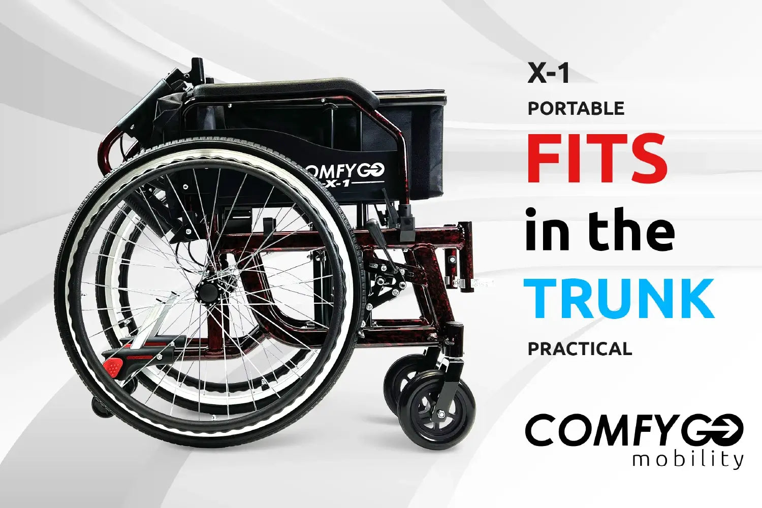 COMFYGO | X-1 ComfyGO Manual Lightweight Wheelchair (17.5″ Wide Seat) | X-1 COMFYGO | X-1 ComfyGO Manual Lightweight Wheelchair (17.5″ Wide Seat) | X-1