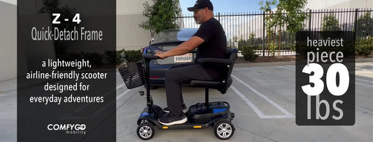 COMFYGO | Z-4 Ultra-Light Electric Mobility Scooter With Quick-Detach Frame | Z-4