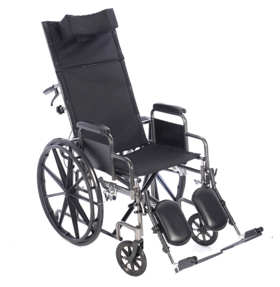 Proactive Medical | Reclining Wheelchair w/ Removable Full Arms w/ Rear Anti-Tippers w/ ELR | WCRCFAELR Proactive Medical | Reclining Wheelchair w/ Removable Full Arms w/ Rear Anti-Tippers w/ ELR | WCRCFAELR