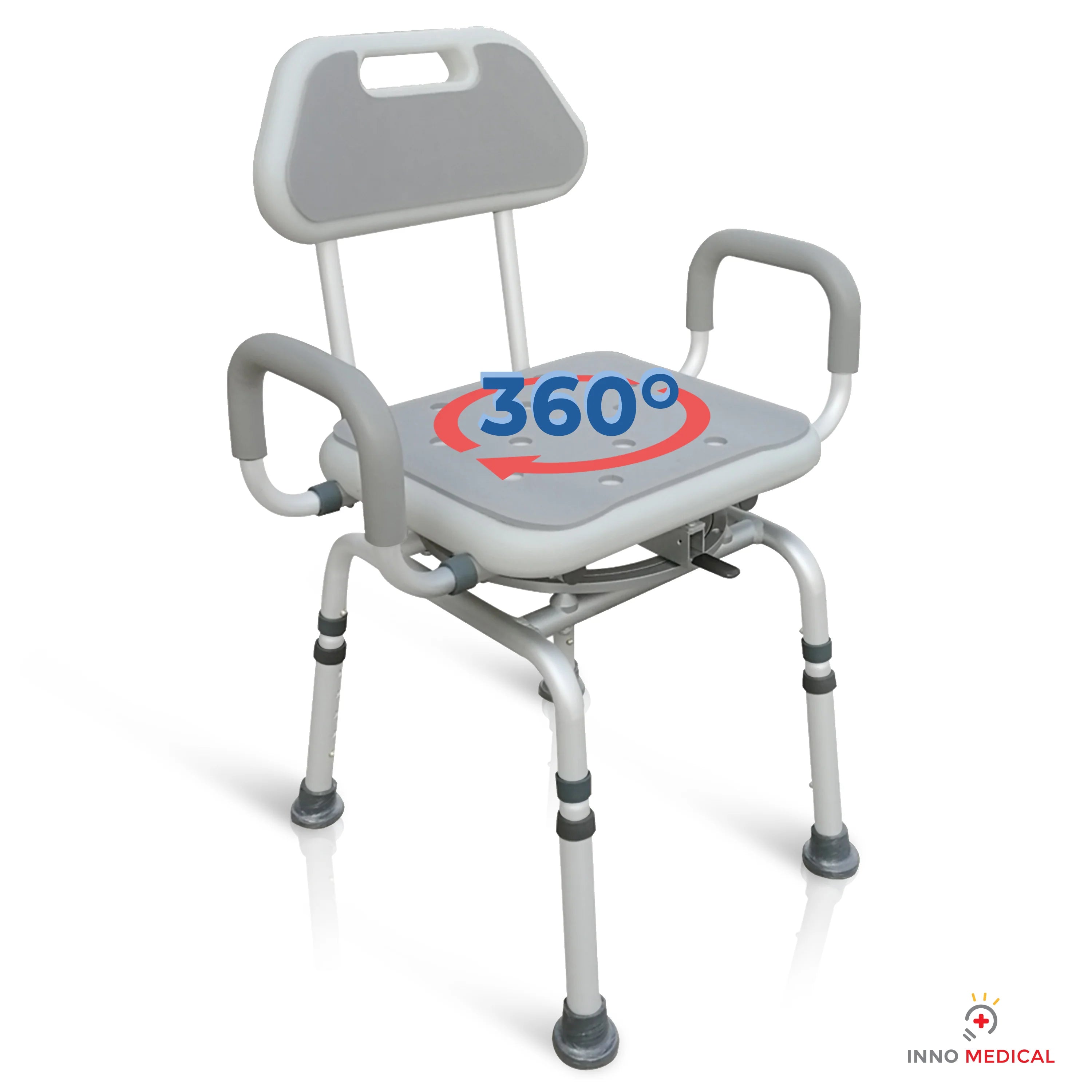 Inno Health | 16.5" x 13.5 Swivel Shower Chair with 300 lbs. Weight Capacity | INSWVL1 Inno Health | 16.5" x 13.5 Swivel Shower Chair with 300 lbs. Weight Capacity | INSWVL1