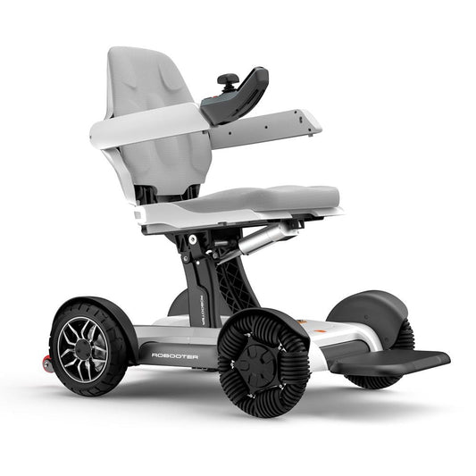 Robooter X40 - Electric Wheelchair -Automatic Folding, Installation-Free, APP/Joystick Control, Powerful Dual Motor -White