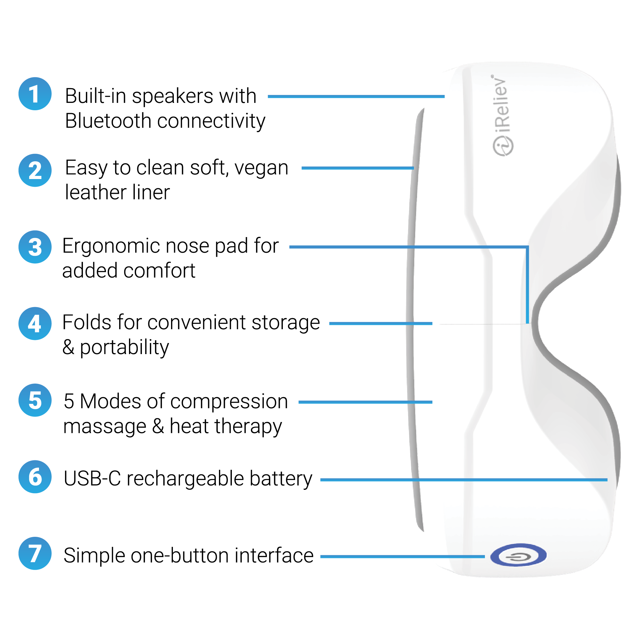 iRelieve Relaxable™ Eye Massager with Heat | MA-2000