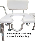 Inno Health | Padded Transfer Commode Chair with 300lbs. Weight Capacity | MOBB-PTCC001