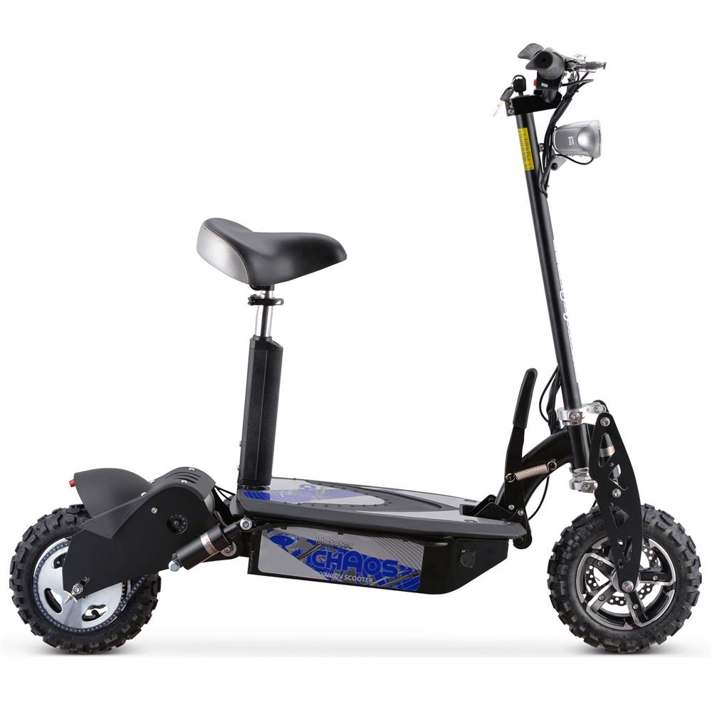 MotoTec - Chaos 2000w 60v Lithium Electric Scooter Black