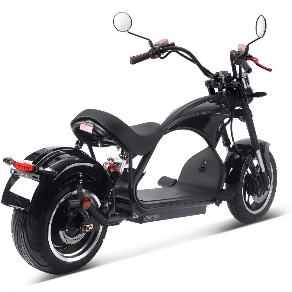 MotoTec - Lowboy 60v 20ah 2500w Lithium Electric Scooter Black