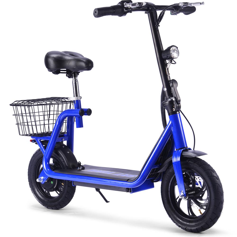 MotoTec - Metro 36v 500w Lithium Electric Scooter Blue