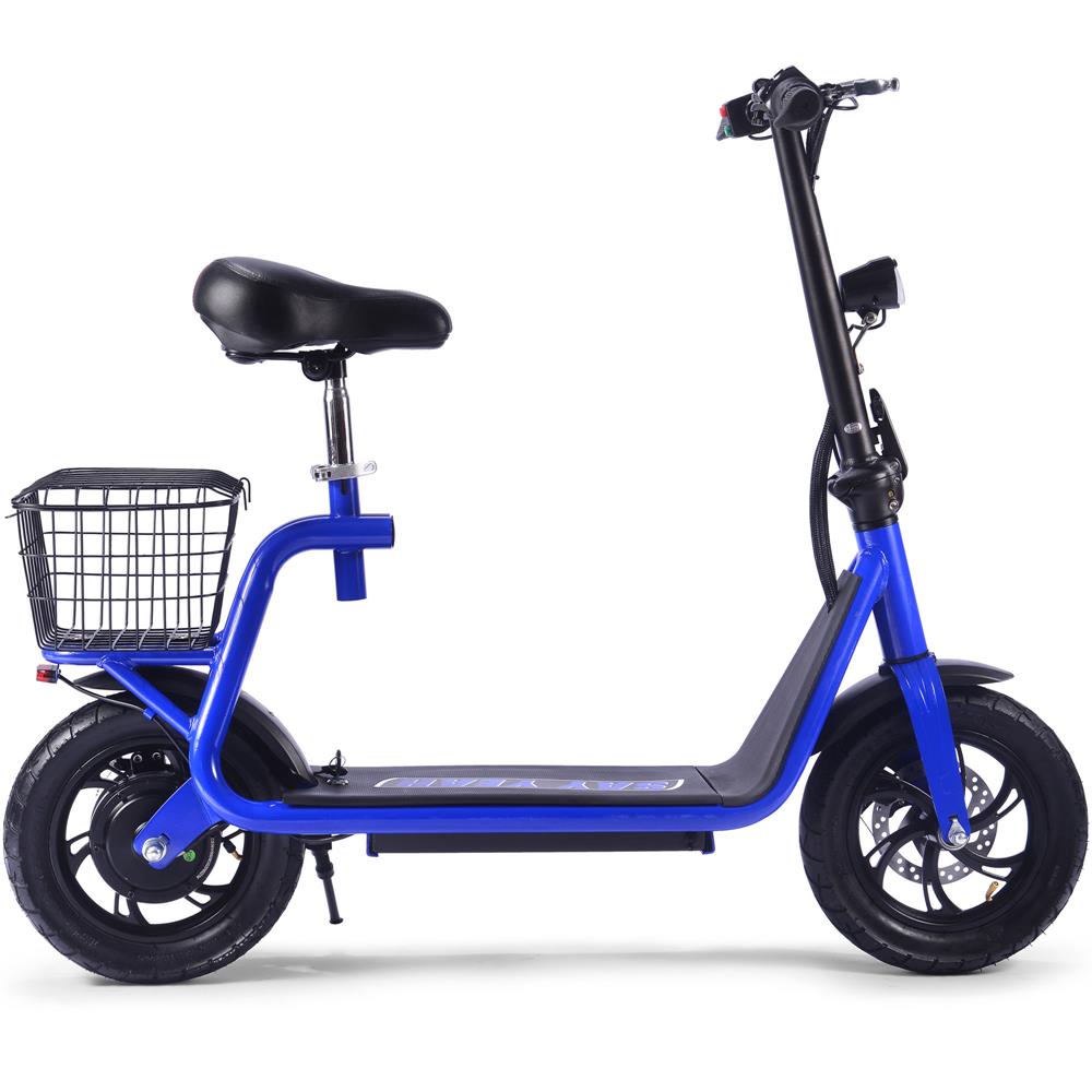 MotoTec - Metro 36v 500w Lithium Electric Scooter Blue