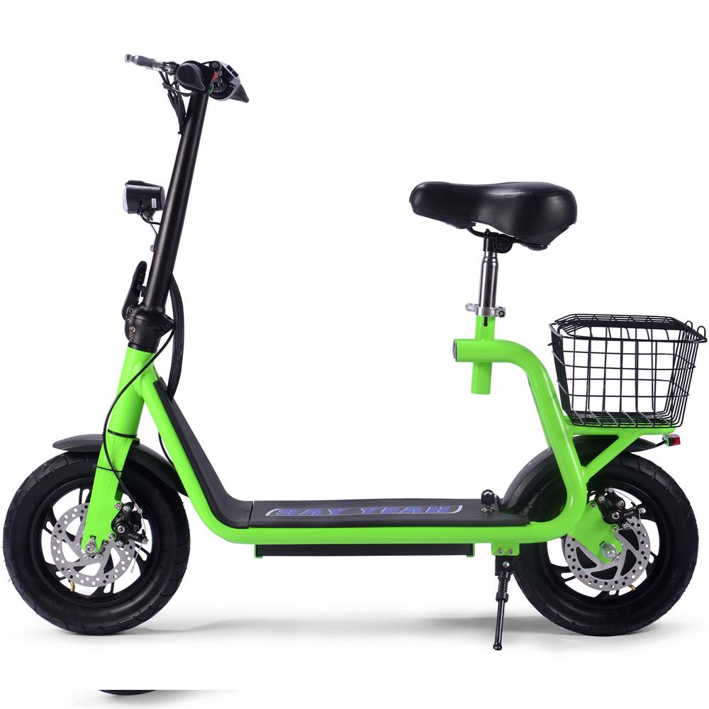 MotoTec - Metro 36v 500w Lithium Electric Scooter Green