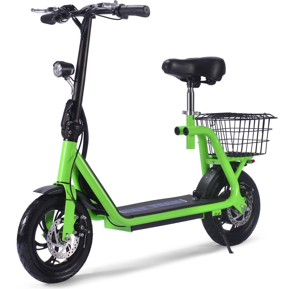 MotoTec - Metro 36v 500w Lithium Electric Scooter Green