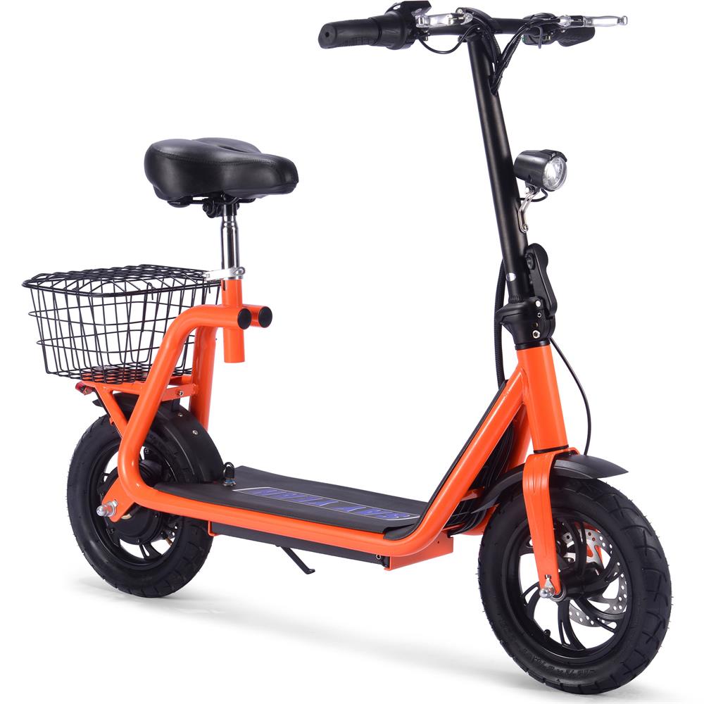 MotoTec - Metro 36v 500w Lithium Electric Scooter Orange