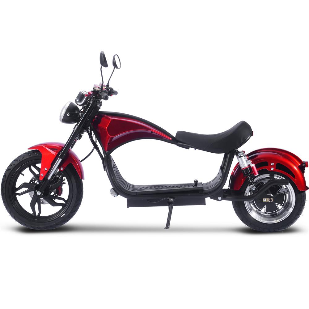 MotoTec - Raven 60v 30ah 2500w Lithium Electric Scooter Red