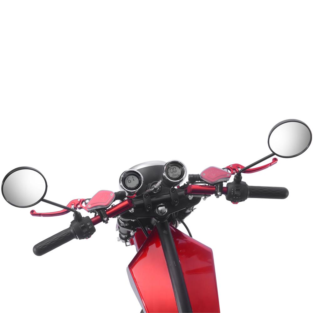 MotoTec - Raven 60v 30ah 2500w Lithium Electric Scooter Red