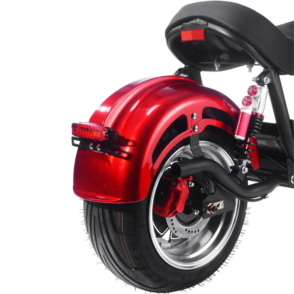 MotoTec - Raven 60v 30ah 2500w Lithium Electric Scooter Red