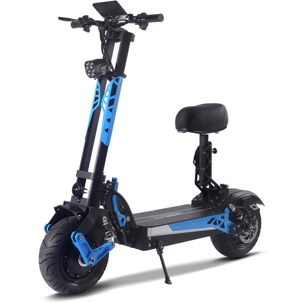 MotoTec - Switchblade 60v 4000w Lithium Electric Scooter Blue