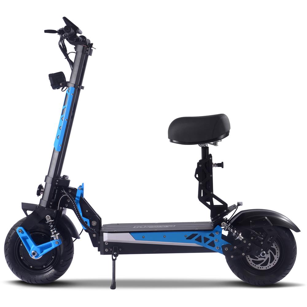 MotoTec - Switchblade 60v 4000w Lithium Electric Scooter Blue