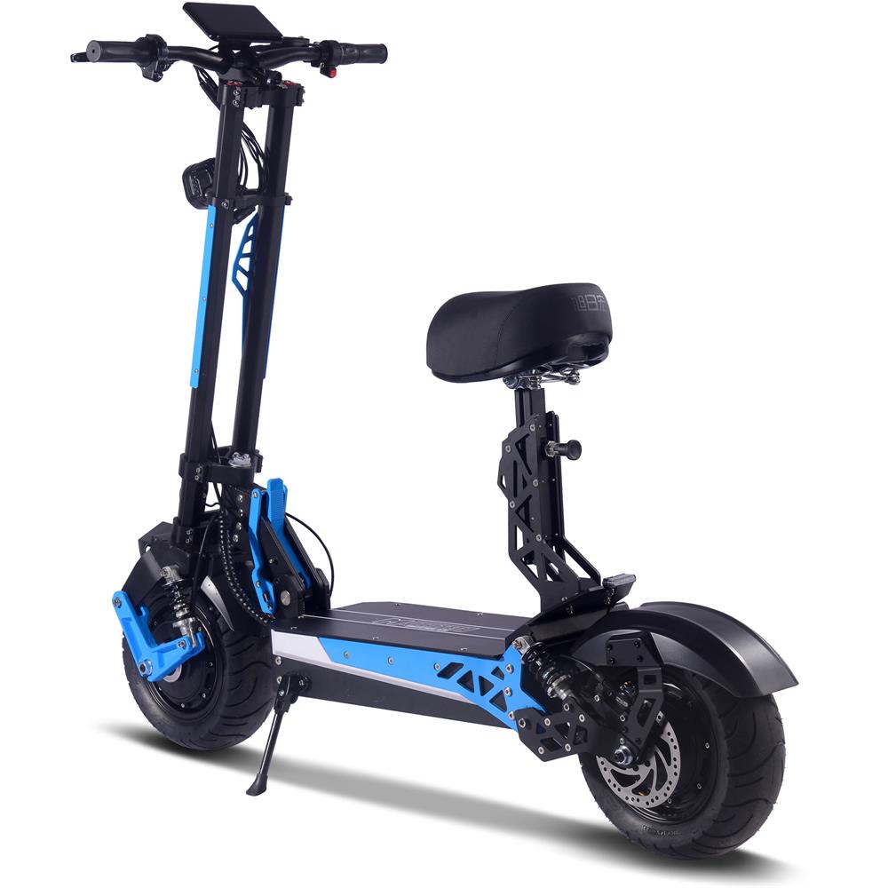 MotoTec - Switchblade 60v 4000w Lithium Electric Scooter Blue